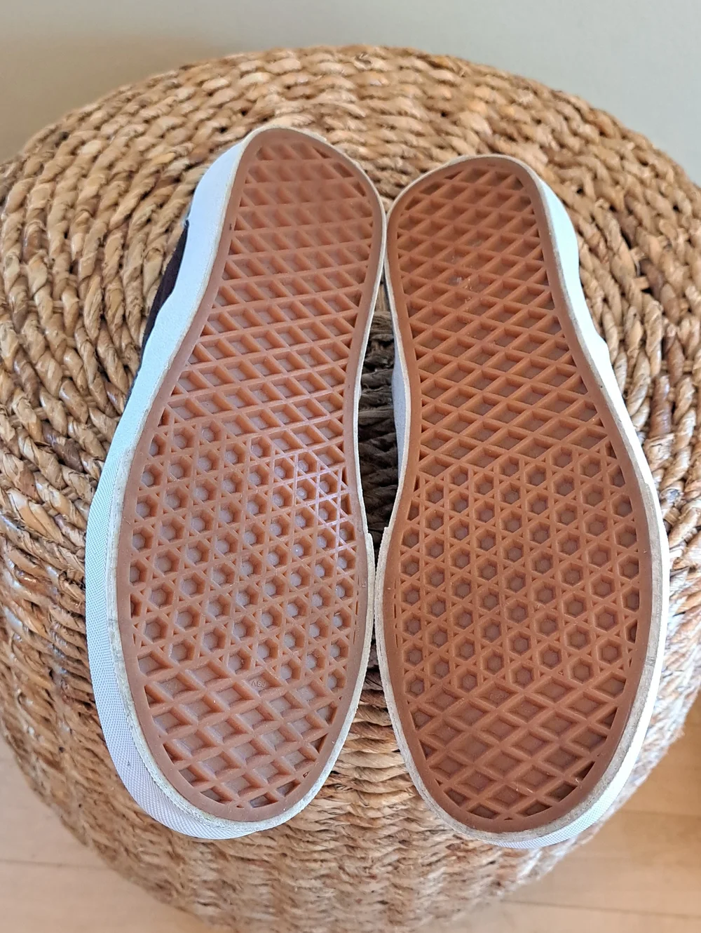 Vans Unisex Fair Isle Brown Suede/Multi Woven Print Slip On Loafers M8/W9.5